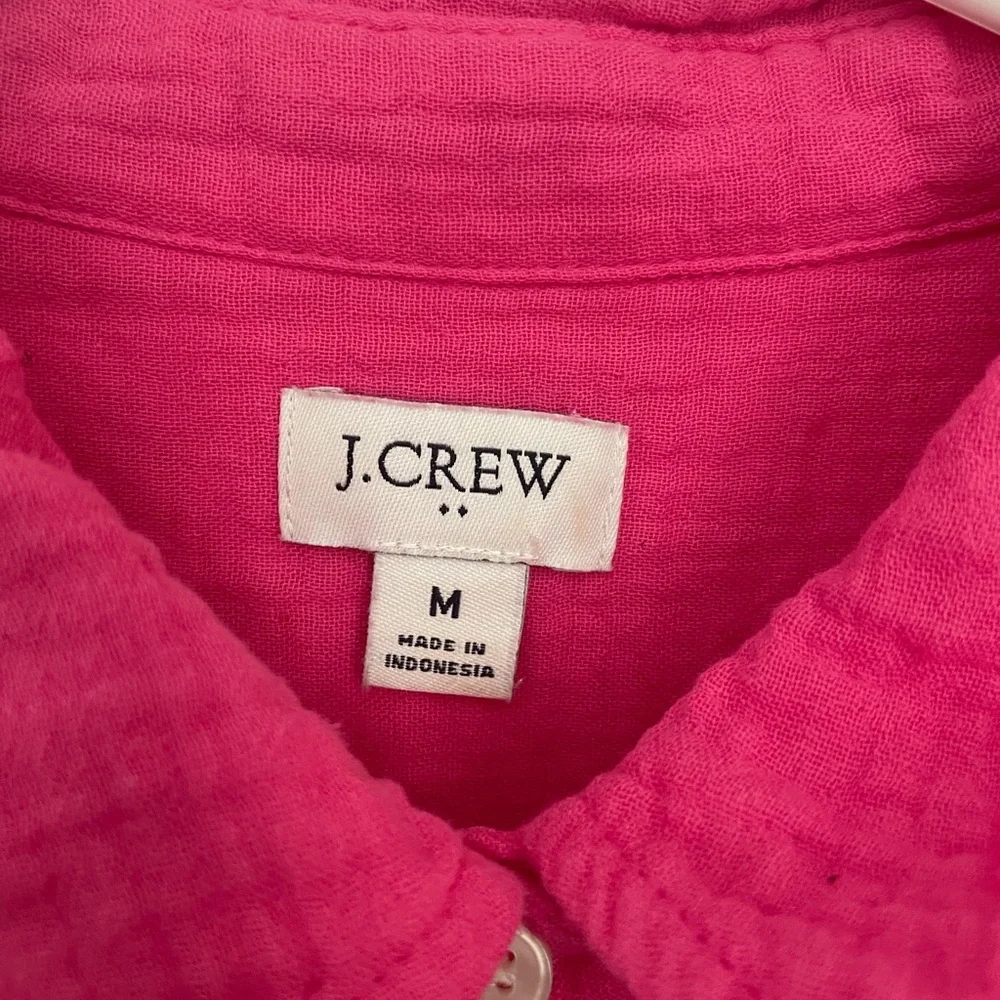 J. Crew Women’s  Hot Pink Long-Sleeve Button-Down Shirt